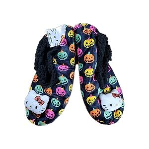 Hello Kitty Halloween Slippers  Size 7-9.5 Adult Pumpkin Festive NWT